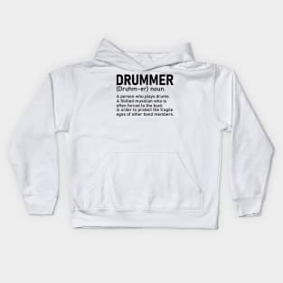 Drummer A Person Who Plays Drums Funny Drummer Gift Kids Hoodie